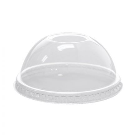 Dome Lids for 8 or 9oz Clear Plastic PET Cups (78mm) - 1000 / Case
