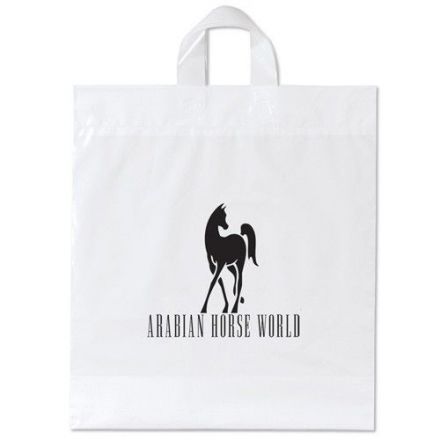 Custom Soft Loop Handle Promotional Plastic Bags - 16"w x 18"h x 6"d