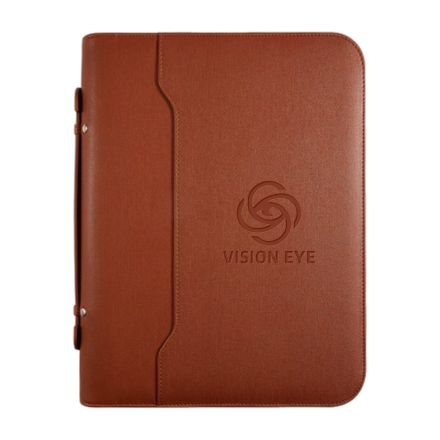 Custom 4-Ring Binder Zippered Portfolio - 10.5"w x 13.6"h