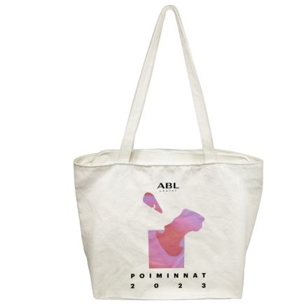 Custom Zippered Cotton Tote Bag - 18"w x 13"h x 5"d