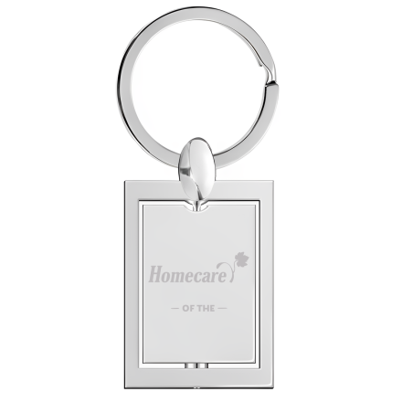 Custom Spinning Rectangular Metal Key Tag