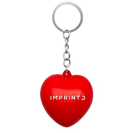 Custom Heart Stress Ball Keychains