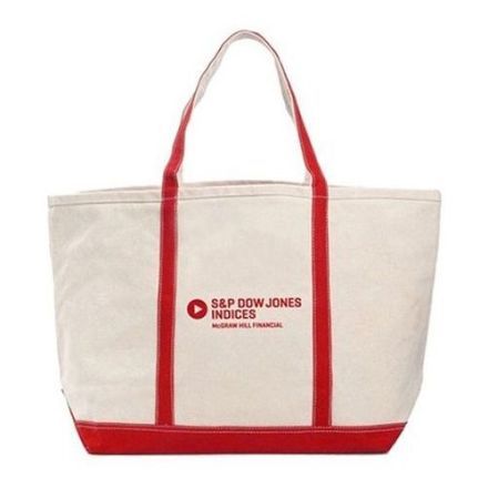 Custom Large Heavyweight Cotton Canvas Tote - 25"w x 14"h x 9.5"d