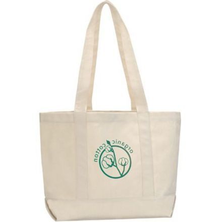 Custom Organic Cotton Tote Bag - 19.75"w x 13"h x 5.75"d