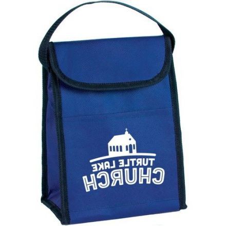 Insulated Non-Woven Custom Lunch Bag - 7.25" w x 10" h x 4.75" d