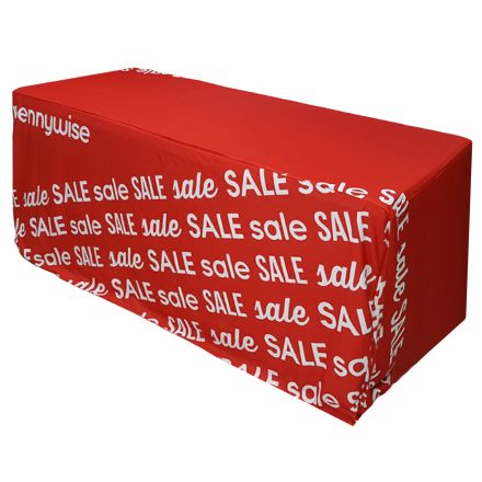Full Color Custom 4-Sided Regular Fitted Table Cover - 6 ft.