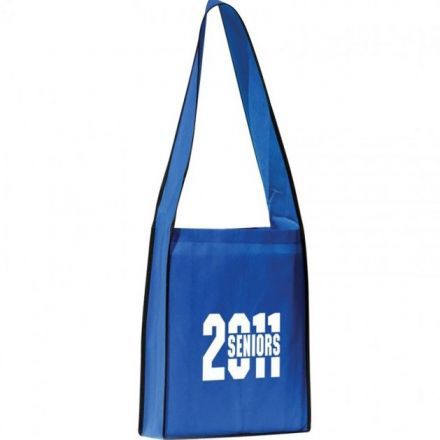 Custom Polytex Wide Shoulder Strap Promotional Tote - 12"w x 14.5"h x 3.25"d