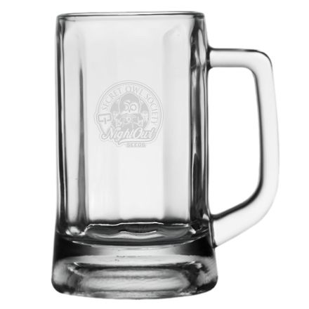 Custom Glass Beer Mug w/ Handle - 11.3 oz.
