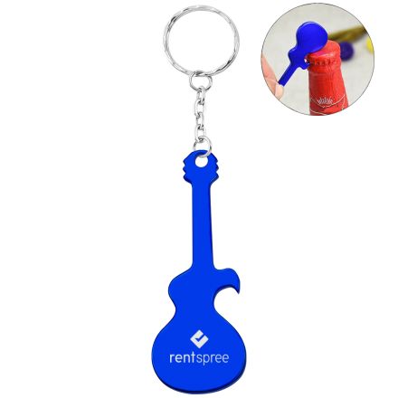 Guitar Shaped Bottle Opener Promotional Key Tag