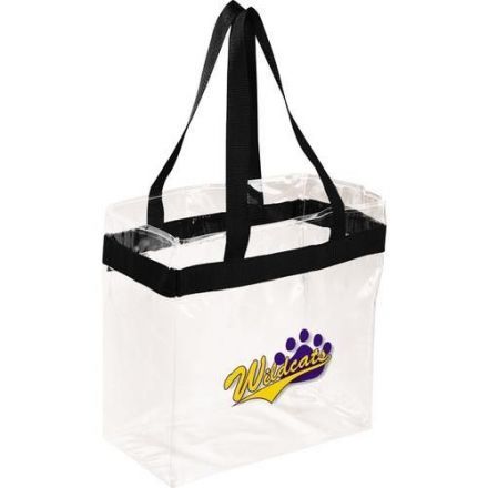 Clear Stadium Custom Tote Bag - 12"w x 12"h x 6"d