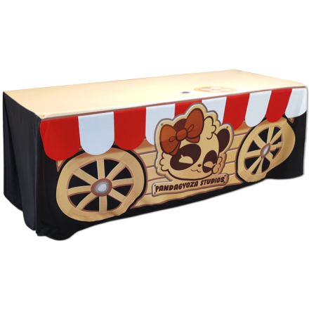 Full Color Custom 4-Sided Regular Fitted Table Cover - 8 ft.