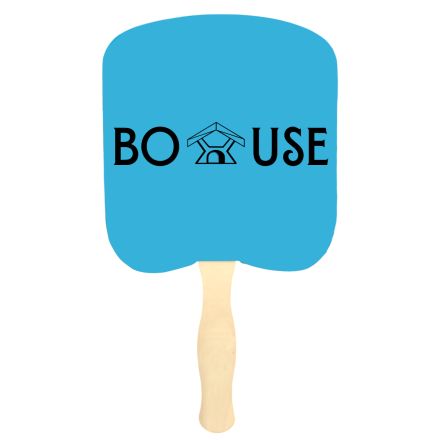Full Color Custom Paper Hand Fan - 8'' x 8''