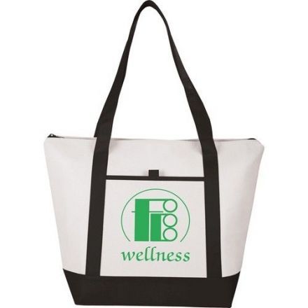 Insulated Non-Woven Custom Boat Style Tote - 17.5"w x 13.5"h x 6"l