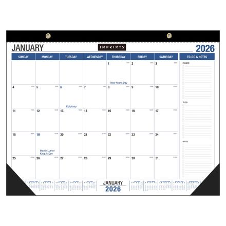 Custom Desk Pad Calendar w/ Vinyl Corners