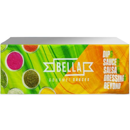 Full Color Custom 4-Sided Table Skirt - 8 ft.