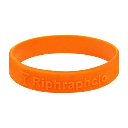 Embossed Silicone Custom Wristband - .5"w