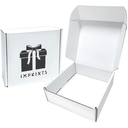 Custom White Tab Locking Literature Mailer Box - 7.9"w x 2.3"h x 5.1"d