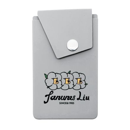 Attendant Silicone Phone Wallet with Snap Pocket