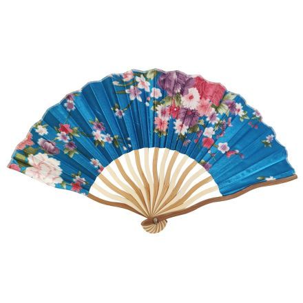 Full Color Custom Fashion Folding Bamboo Hand Fan - 8.25"L