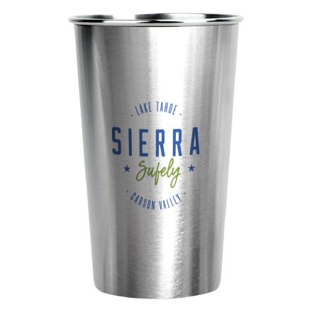 Custom Stainless Steel Pint Glasses - 16 oz.
