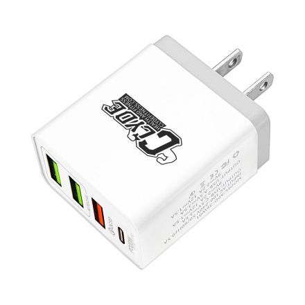 Full Color Custom 4-Port Fast Wall Charger