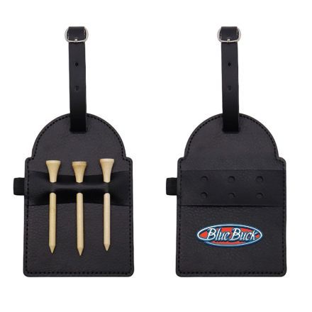 Full Color Custom Golf Tees PU Leather Tag