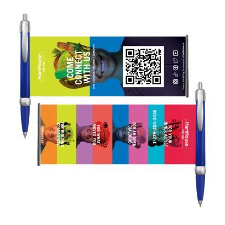 Full Color Custom Plastic Grip Banner Pen