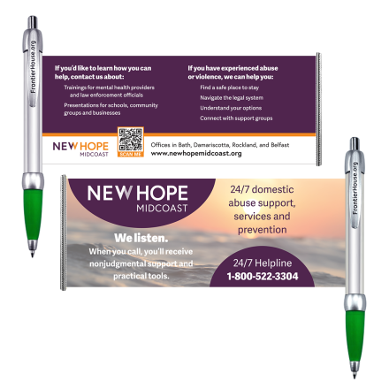 Full Color Custom Silver Clip Banner/Flag Pen