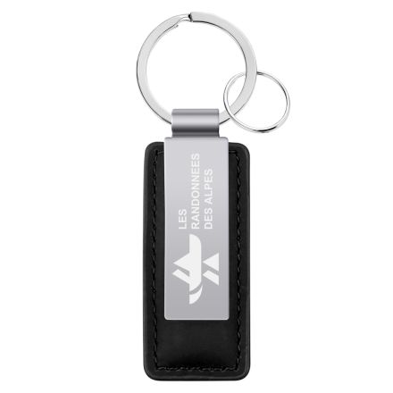 Custom Leatherette w/ Rectangular Metal Key Tag