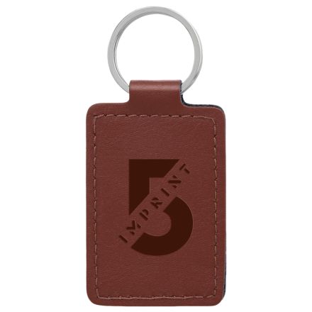 Custom Rectangular PU Leather Key Tag