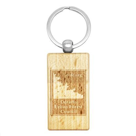 Custom Rectangular Wood KeyChain