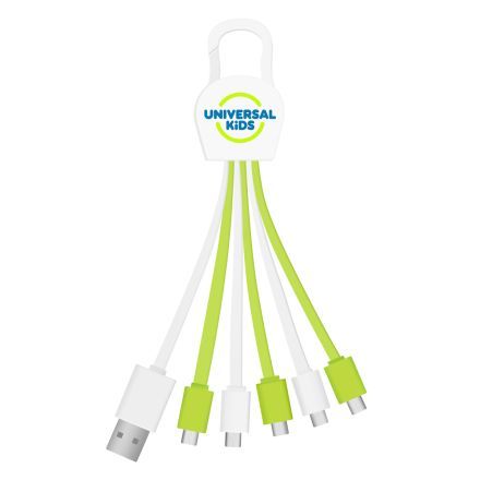 Custom Advanced 5 in 1 USB Charging Cable w/ Carabiner