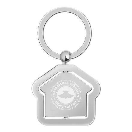 Custom Spinning House Shaped Keychain