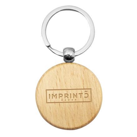 Custom Round Sustainable Wooden Keyrings
