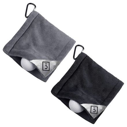Custom Golf Wet/Dry Cleaning Towel w/ Carabiner - 5.5'' x 5.5''