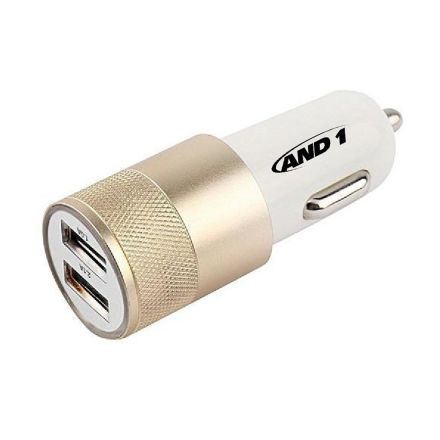 Custom Universal Aluminum Dual USB Port Car Charger -1A