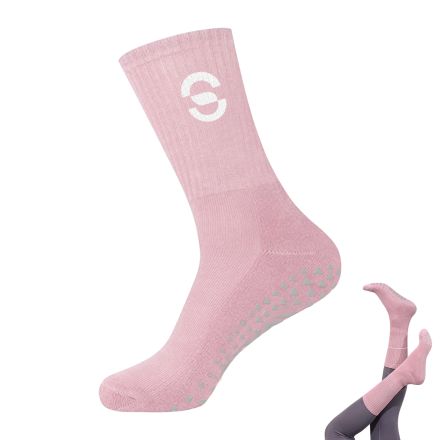 Custom Yoga Pilate Knit Cotton Socks w/ Grips