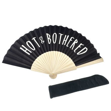 Full Color Custom Standard Folding Wooden Hand Fan - 9"L