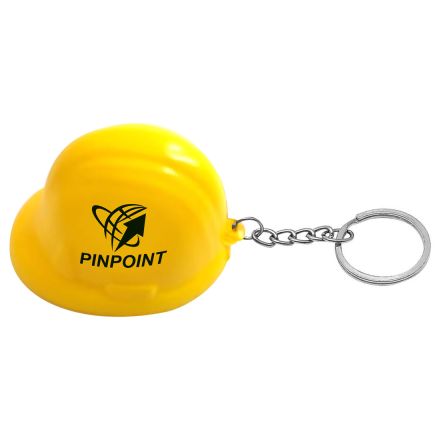 Custom Mini Hard Hat Stress Ball Keychain