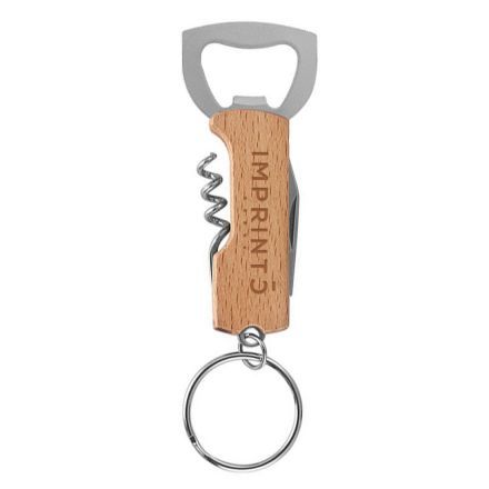 Custom Multi-function Wood Bottle Opener Keychain