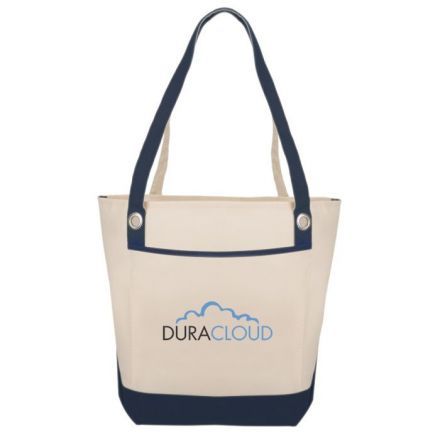 Harbor Boat Custom Tote Bag - 17.5"w x 13"h x 7.75"d