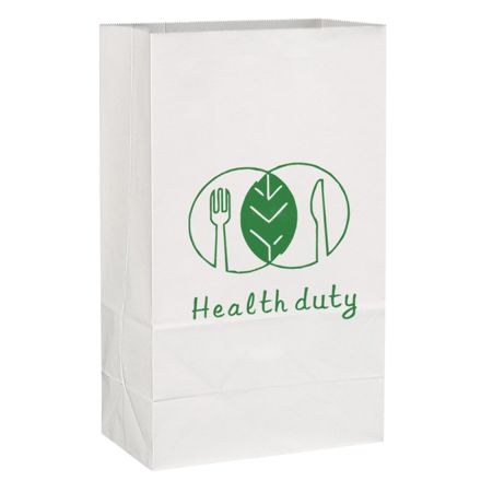 Custom White Kraft Peanut Bags - 3.5"W x 7"H x 2.1"D