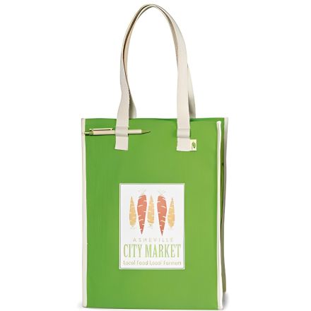 Recycled Cotton Custom Market Bag - 11"w x 15.5"h x 6"d