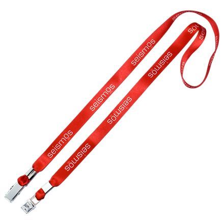 Full Color Custom Lanyard / Double Tigger Hook & Crimp - .75"w