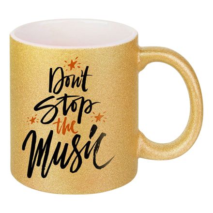 Full Color Custom Sublimation Glitter Mug - 11 oz.