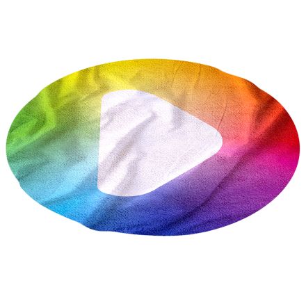 Full Color Custom Polyester-Cotton Blend Round Beach Towel - 60"