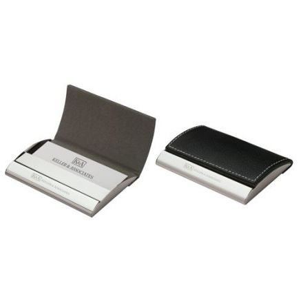 Textured Black Magnetic Promotional Business Card Holders