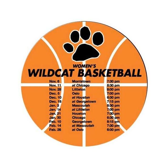 Full Color Jumbo Basketball Promotional Magnet - 5.75"