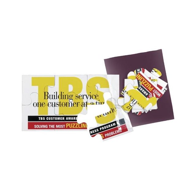 Jumbo Business Card Puzzle Promotional Magnet - 4.75" w x 2.75" h