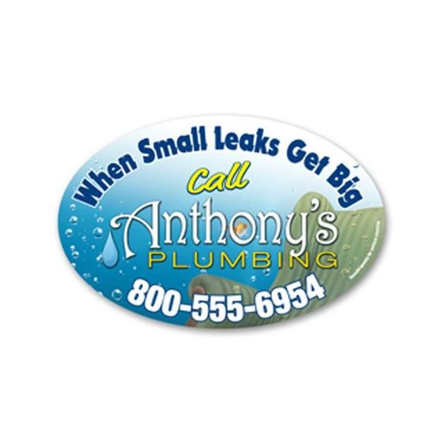 Full Color Custom Magnetic Oval Car Sign - 5.75"w x 3.75"h